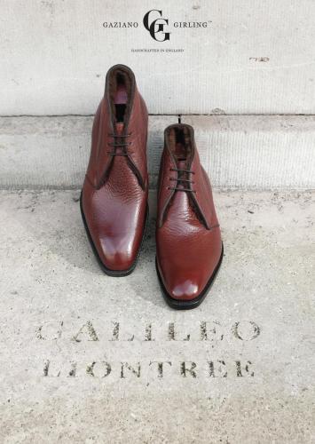 Arran boot made in American Bison with shearing lining and Wensum rubber sole