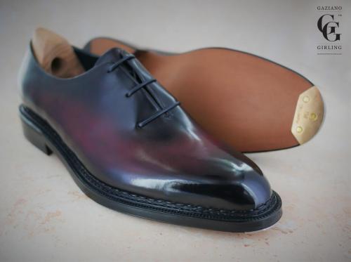 Bespoke 3 tie wholecut, Norwegian welted, Margaux patina