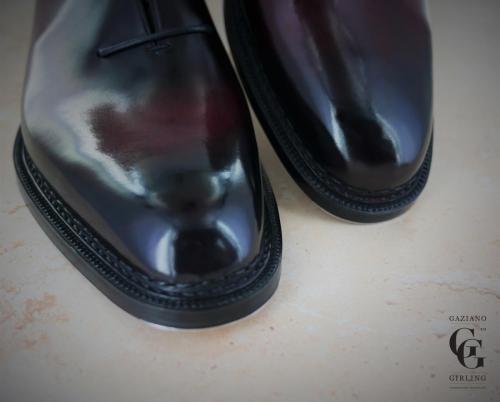 Bespoke 3 tie wholecut, Norwegian welted, Margaux patina 