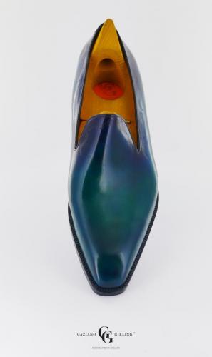 Bespoke Ellington, unique bespoke patina, using Green, Blue and Purple shades