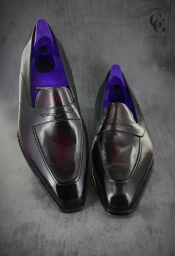Bespoke Joyce, Margaux patina with Deco style toe