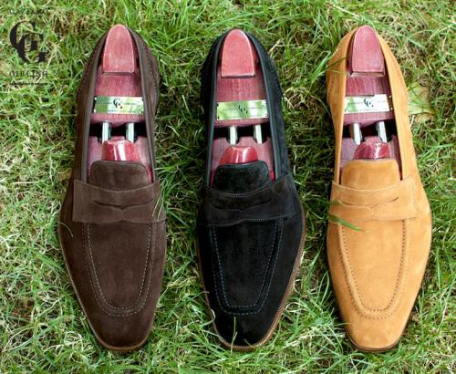 Capri trio made in mole,black and fox suede