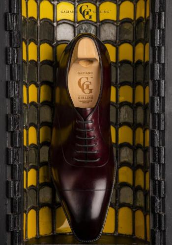 Deco Charles made in Vintage Rioja leather on the Deco square toe