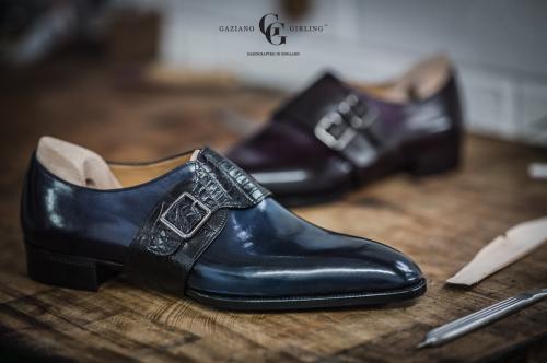 Hampton Bespoke made in Sapphire Patina and Black Alligator
