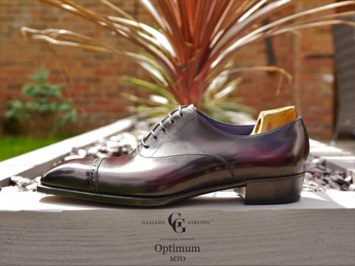Optimum Cliffe made on the Deco square last in Margaux Patina