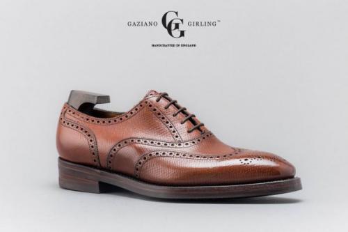 Rothschild made in Tan Hatch Grain with double leather sole