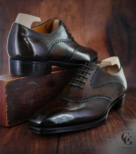 St Andrews, Criollo patina, TG73 last, leather oak bark sole 