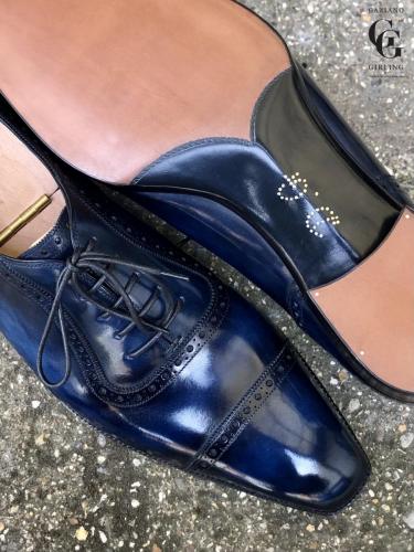 St James 2 Sapphire Patina, Oak bark sole