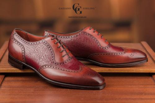 Walkton made in Vintage Cherry and Cherry Kudu on the TG73 last